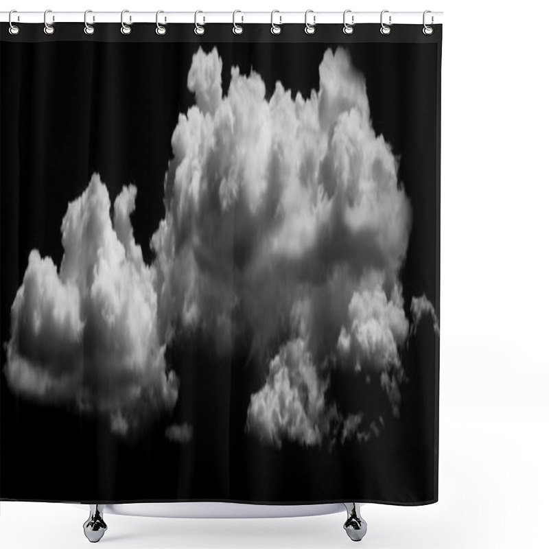 Personality  White Clouds Over Blue Shower Curtains