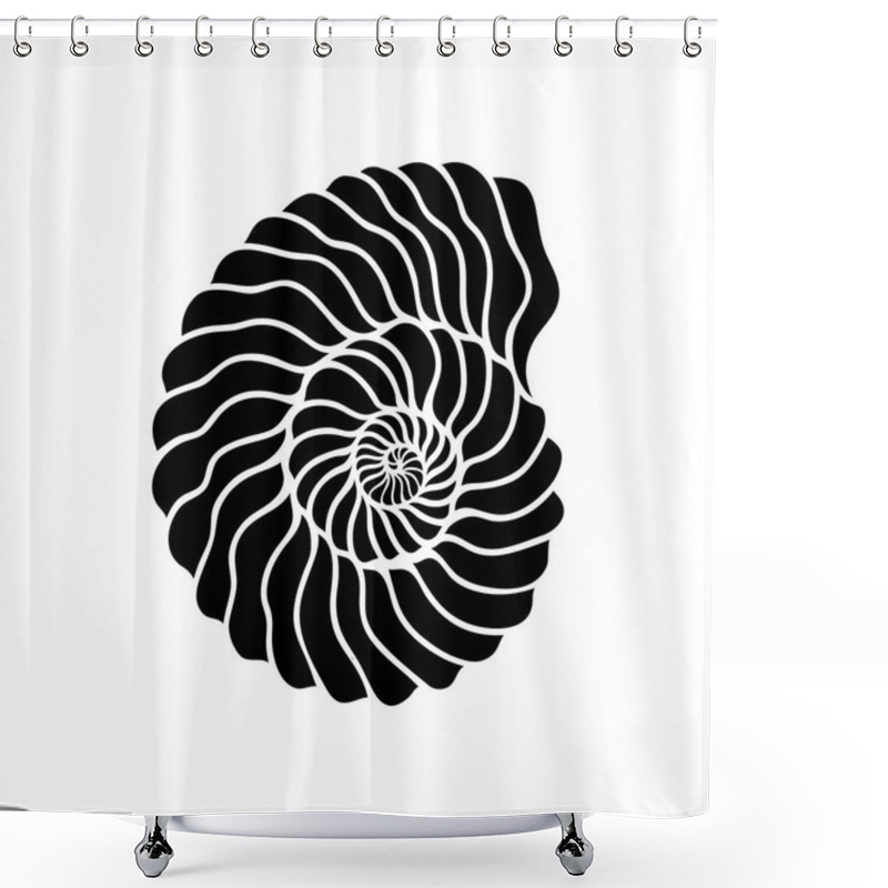 Personality  Graphic Circle Seashell Shower Curtains