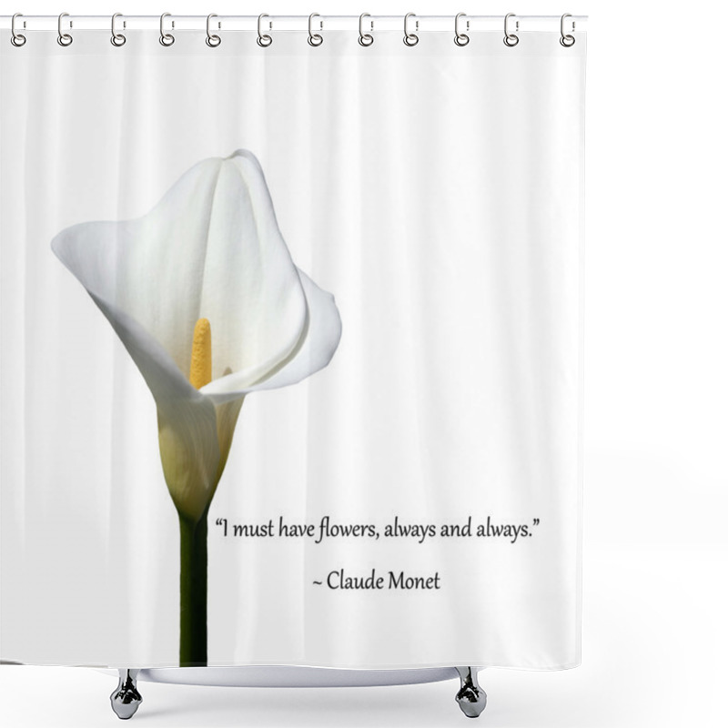 Personality  White Calla Lilies, Isolated On White Shower Curtains