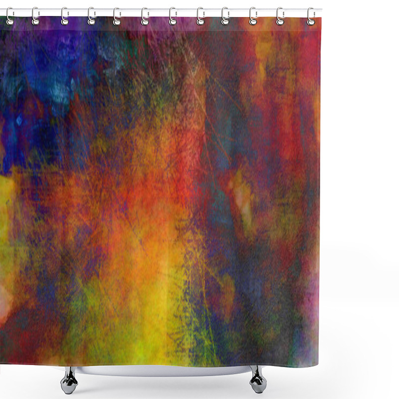 Personality  Abstract Painting Canvas. 3D Rendering Shower Curtains