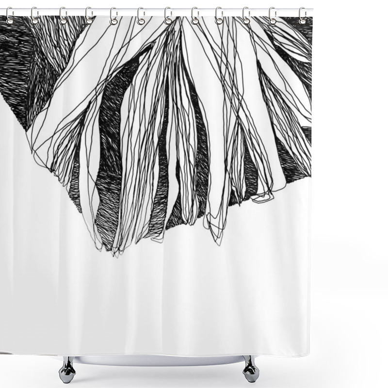 Personality  Abstract Background With Intersecting Geometric Shapes. Shower Curtains