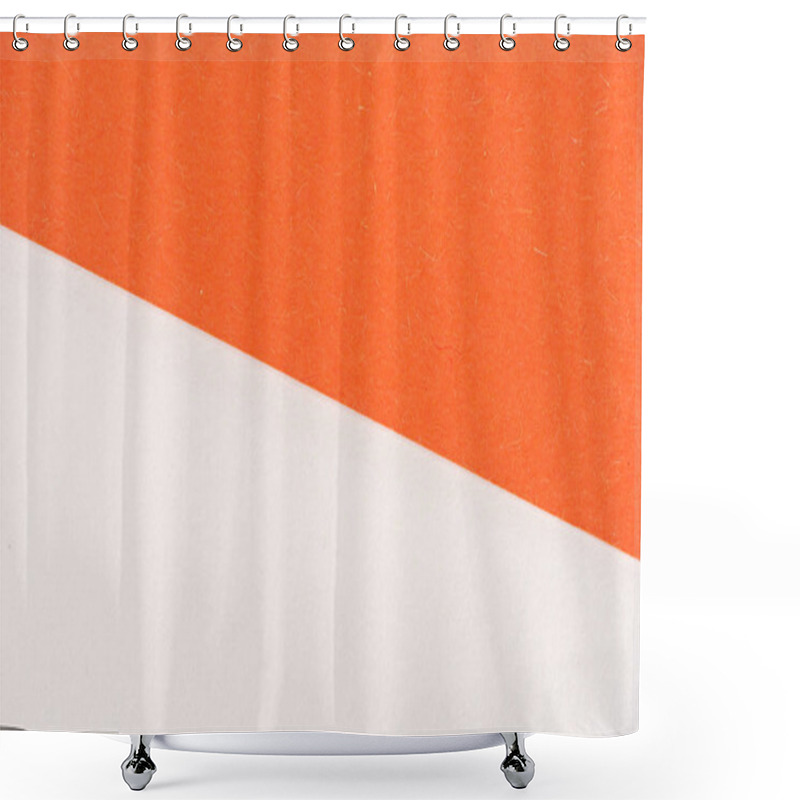 Personality  Close-up Shot Of Orange And White Paper Layers For Background Shower Curtains