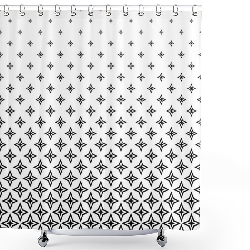 Personality  Black And White Thorn Pattern Background Shower Curtains