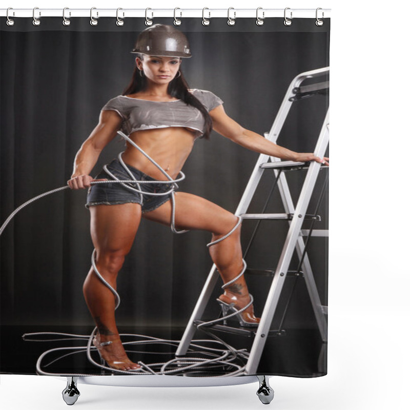 Personality  Woman Entangled With Wire Shower Curtains