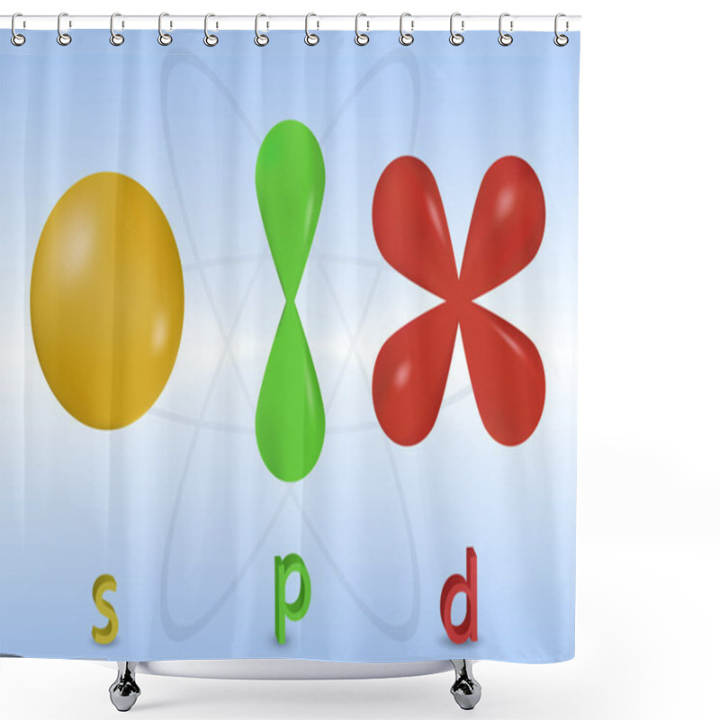 Personality  Atomic Orbitals Shower Curtains