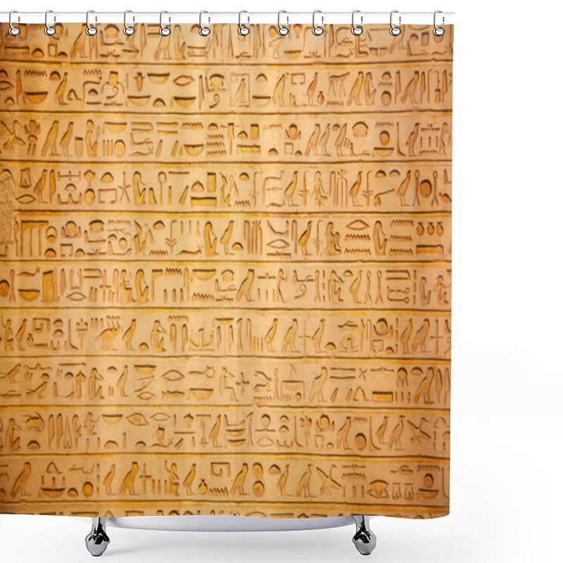 Personality  Hieroglyphs On The Wall Shower Curtains