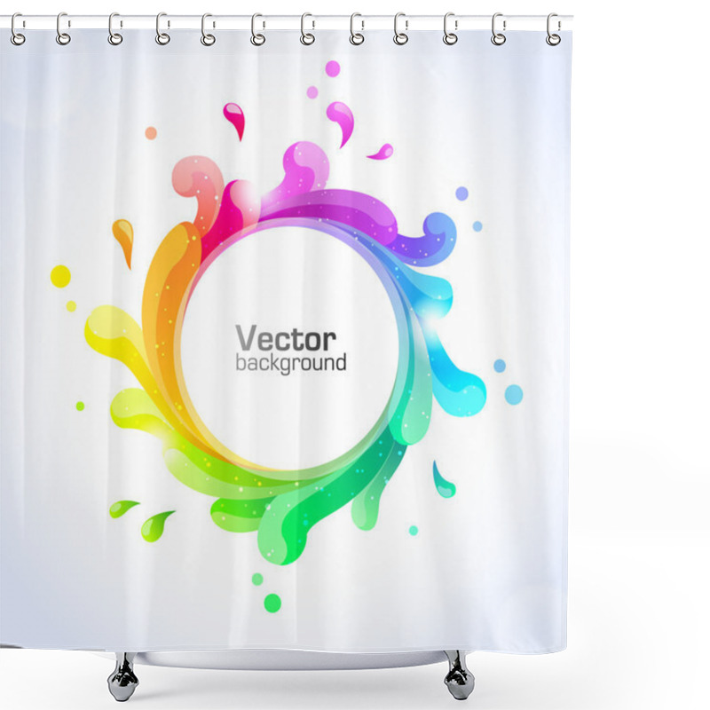 Personality  Rainbow Splash Background Shower Curtains