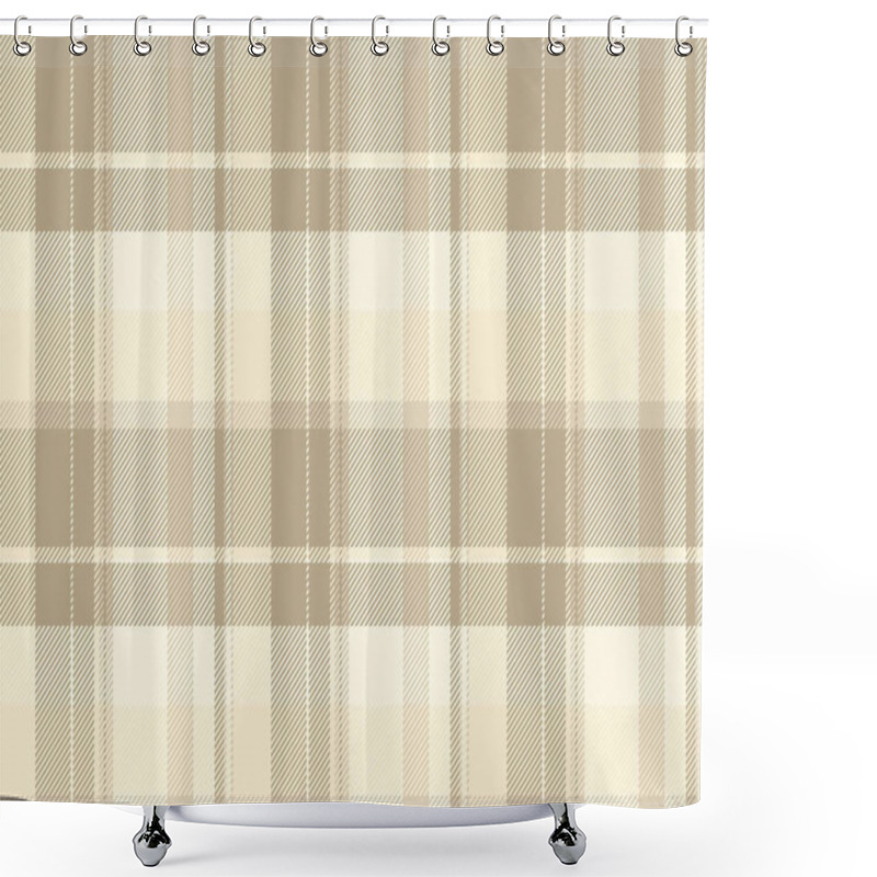 Personality  Elegant Beige And Cream Plaid Pattern.  Subtle Texture Adds Depth To This Versatile Design, Perfect For Textile Prints, Website Backgrounds, Or Stationery. Shower Curtains