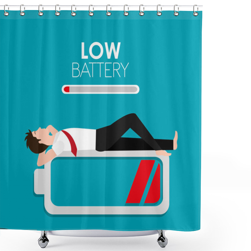 Personality  Battery Design. Shower Curtains