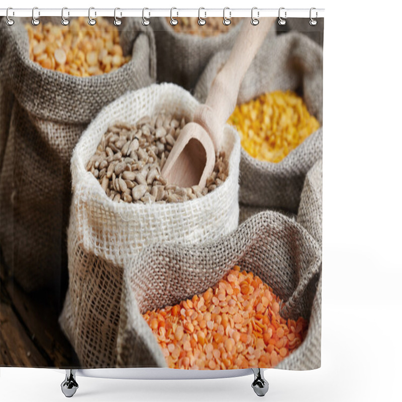 Personality  Corn And Grains In Bags Shower Curtains