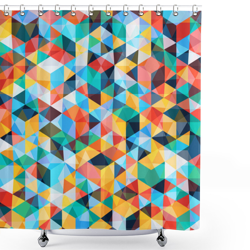 Personality  Abstract Mosaic Pattern Shower Curtains