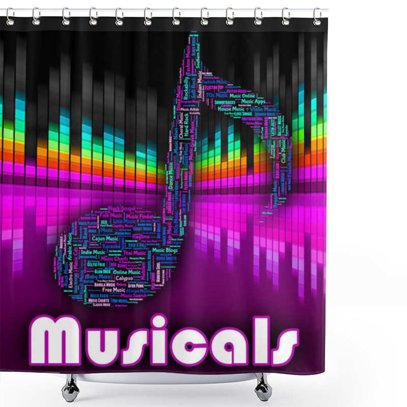 Personality  Musicals Music Shows Sound Track And Audio Shower Curtains