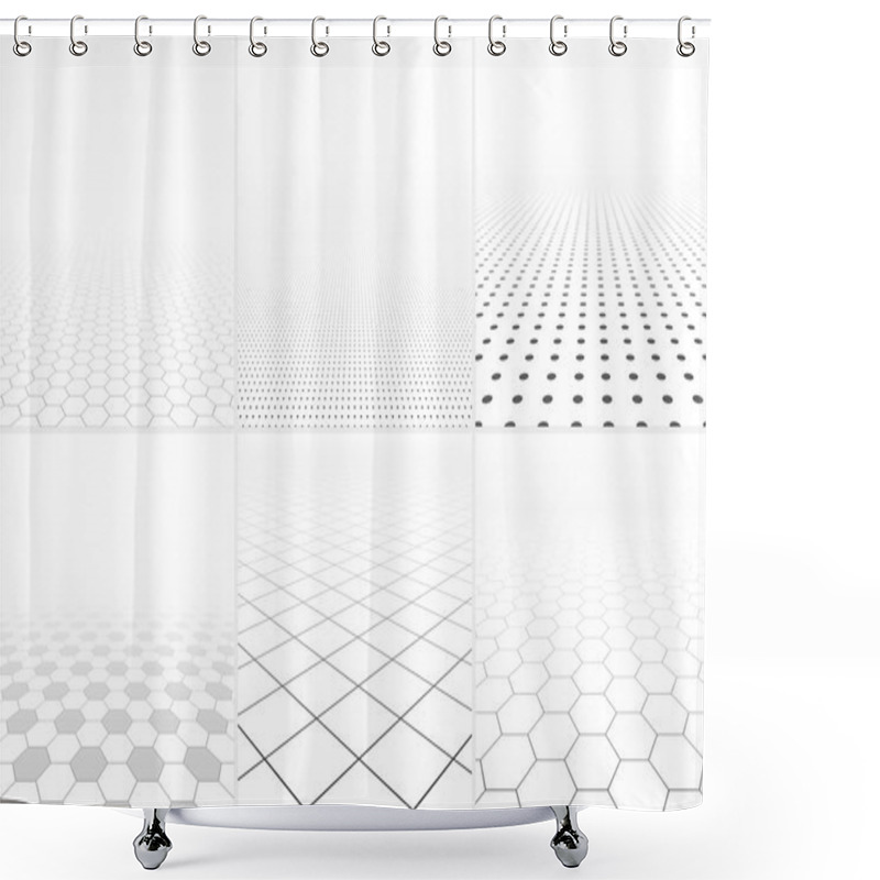 Personality  Collection Of Abstract White Backgrounds. Shower Curtains