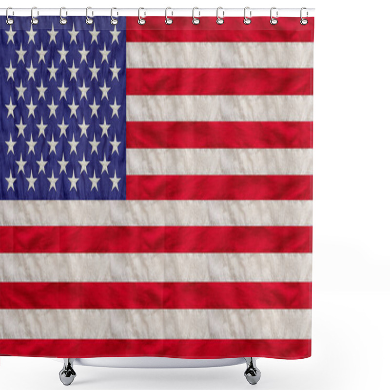 Personality  USA National Flag Background Texture, US Of America Memorial Day And 4th Of July, Independence Holiday Concept. Shower Curtains