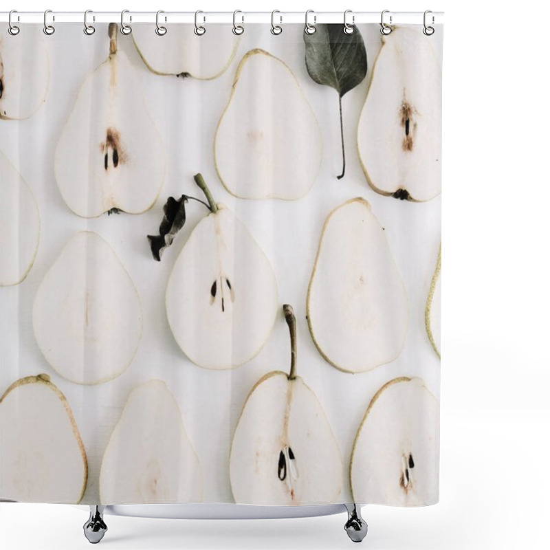 Personality  Pear Slices Pattern Shower Curtains