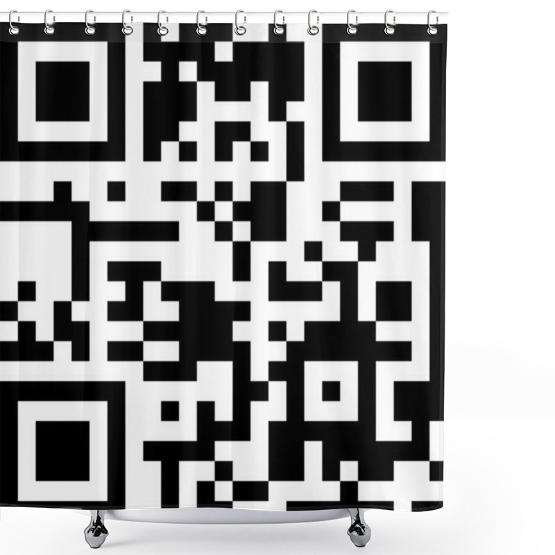 Personality  Qr Code Ready To Scan With Smart Phone Shower Curtains