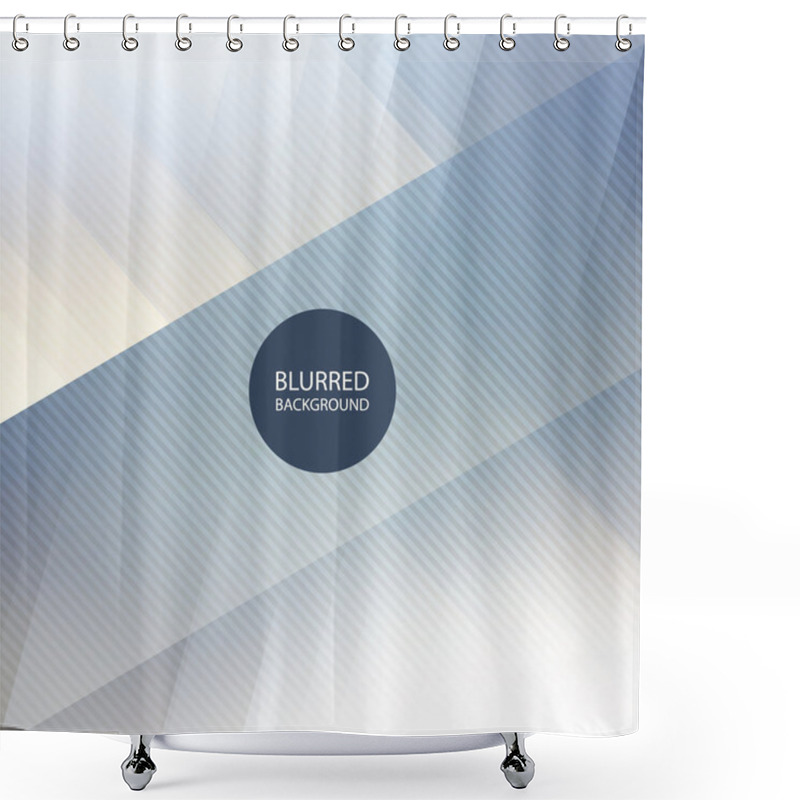 Personality  Abstract Blue And White Background Design With Blurred Image Pattern Shower Curtains