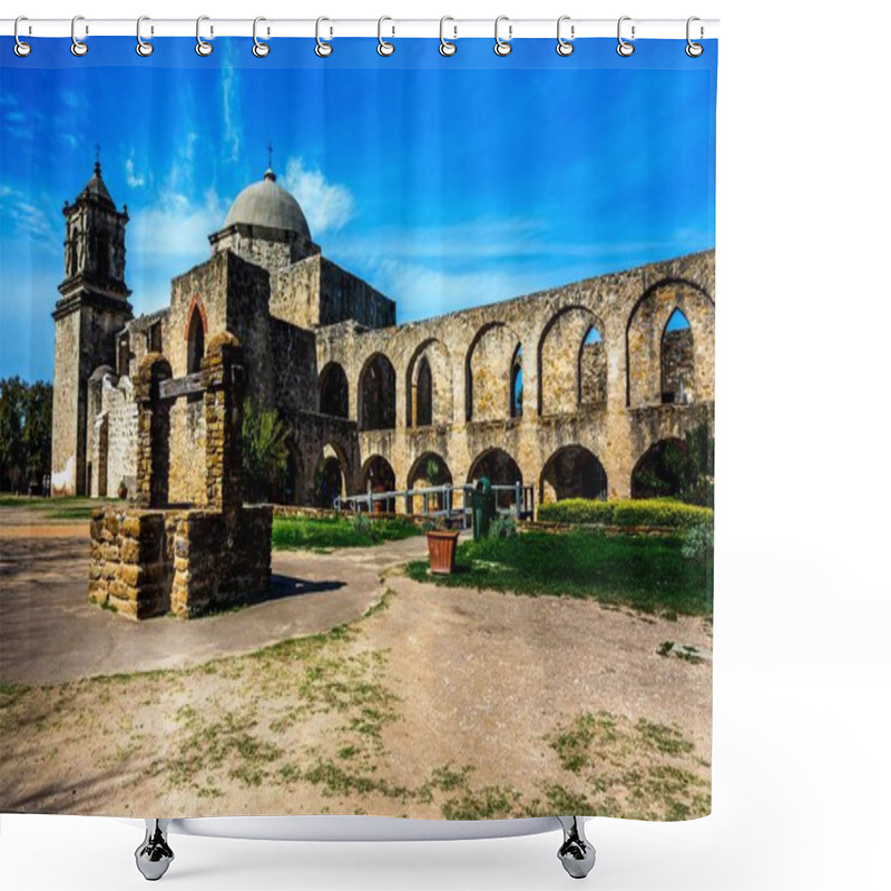 Personality  Spanish Mission San Jose, Texas Shower Curtains