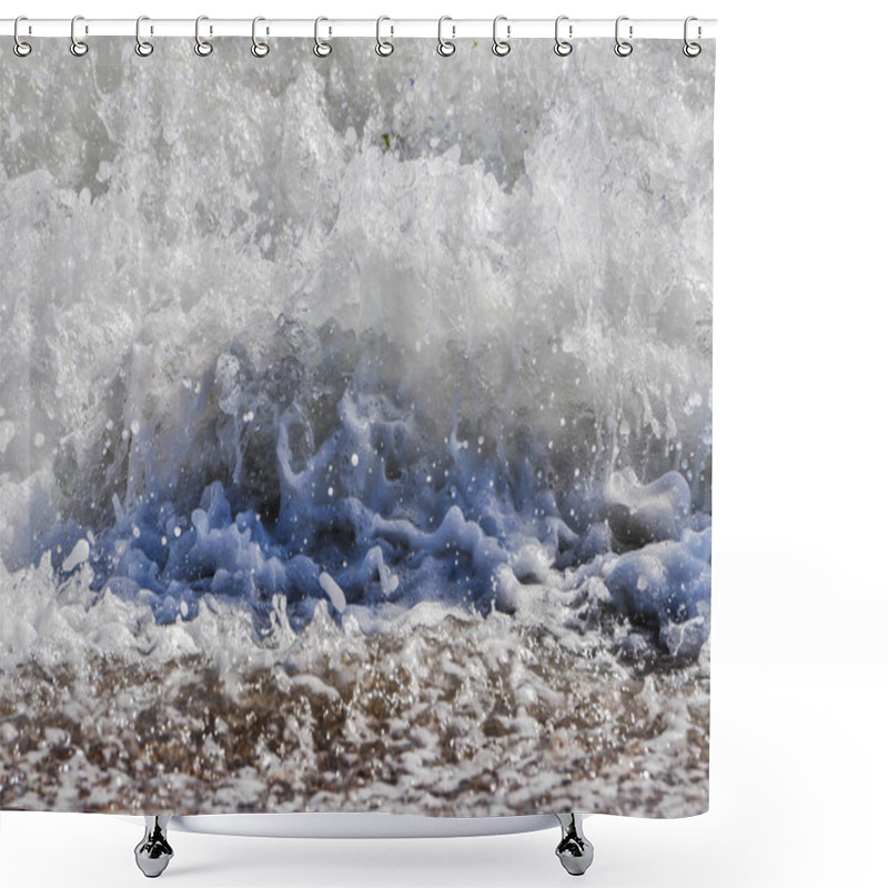 Personality  Ocean Waves And Sea Foam. Water Splash Shower Curtains