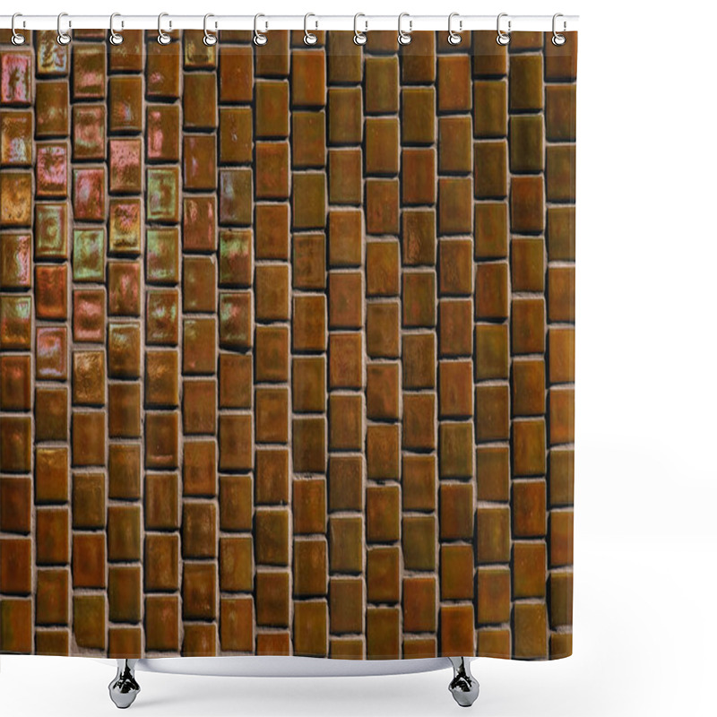 Personality  Full Frame Image Of Ceramic Tile Wall Background Shower Curtains