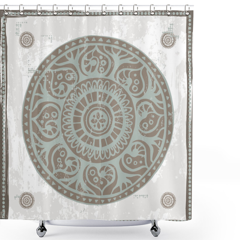 Personality  Hand Drawn Ethnic  Mandala Shower Curtains