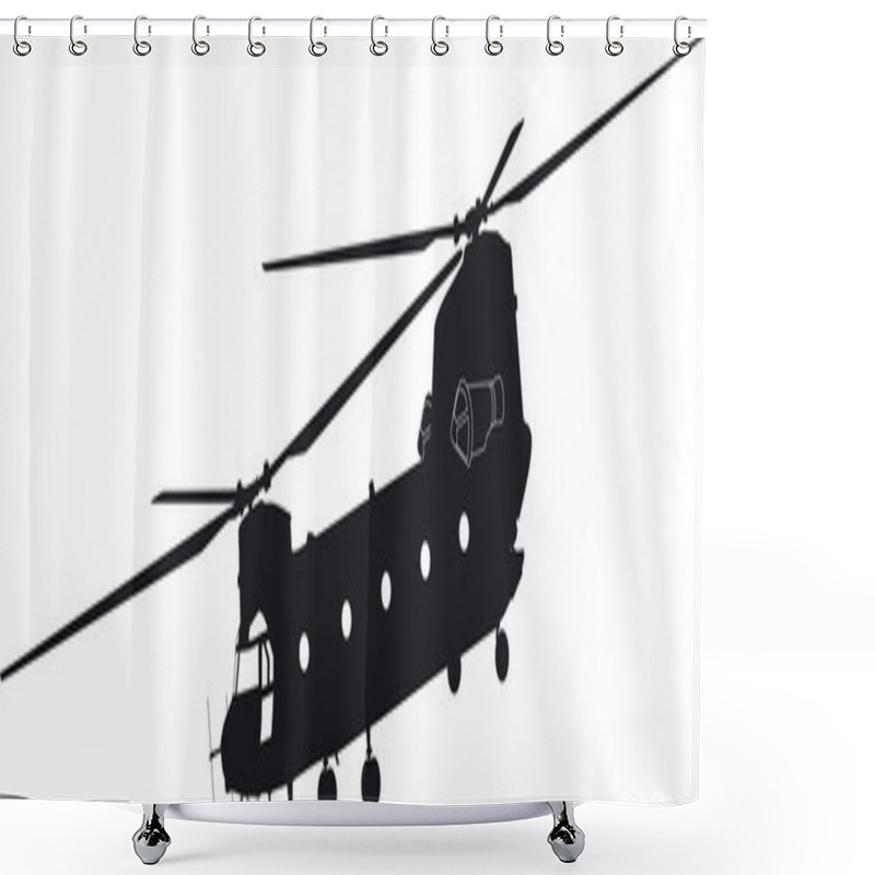 Personality  Transport Helicopter - Chinook -boeing Ch 47 Shower Curtains