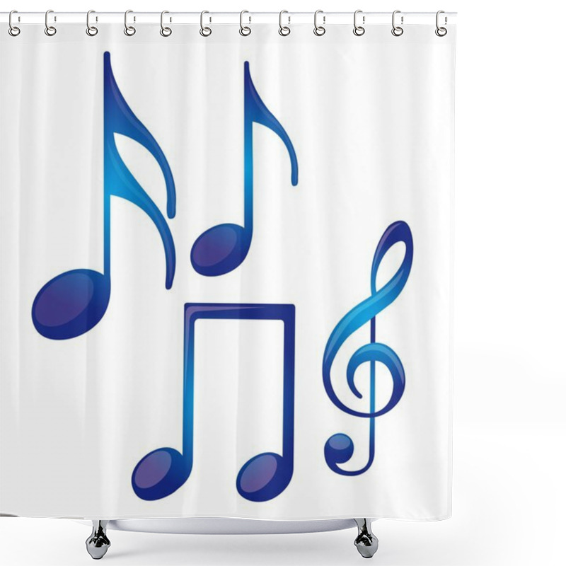 Personality  Music Notes Shower Curtains