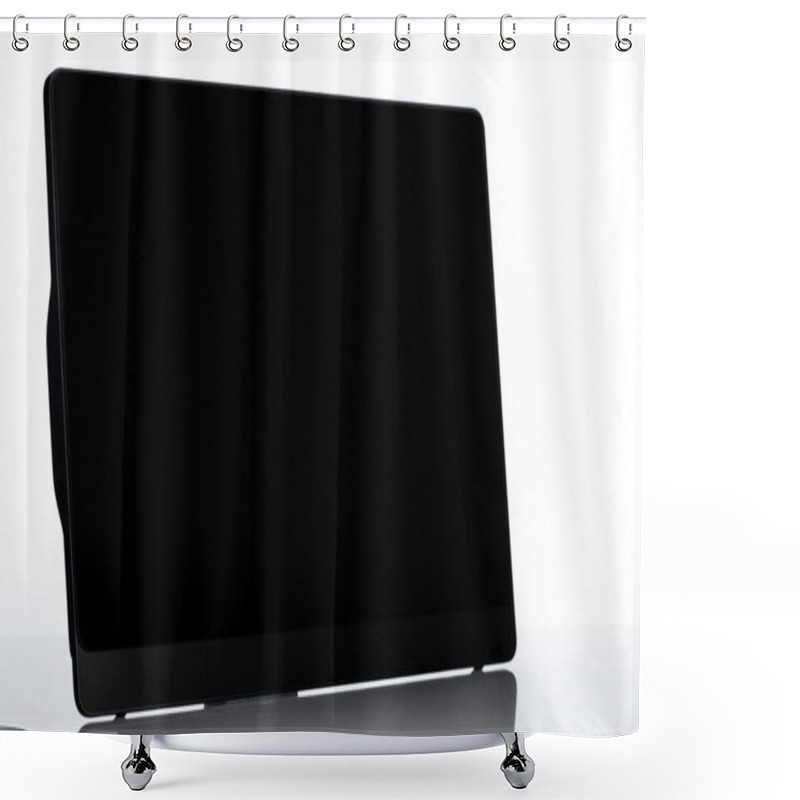 Personality  Modern Tv With Blank Screen On White, Evolution Concept  Shower Curtains