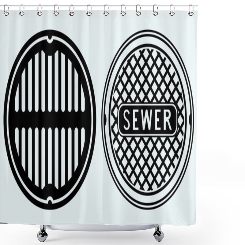 Personality  Sewer Manhole Shower Curtains