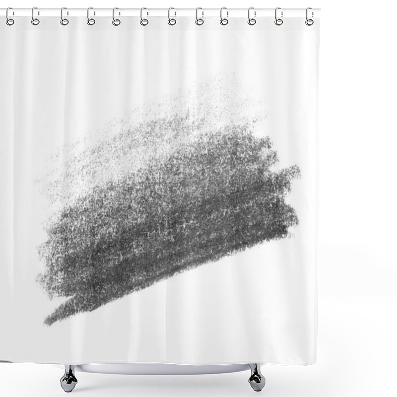 Personality  Grunge Graphite Pencil Texture Isolated On White Background Shower Curtains