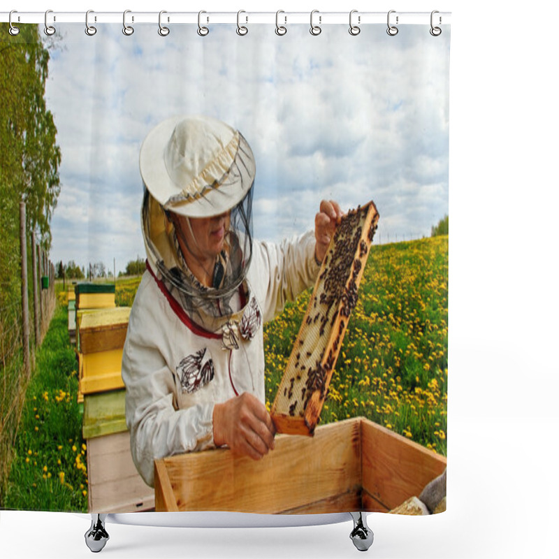 Personality  Working Apiarist. Shower Curtains