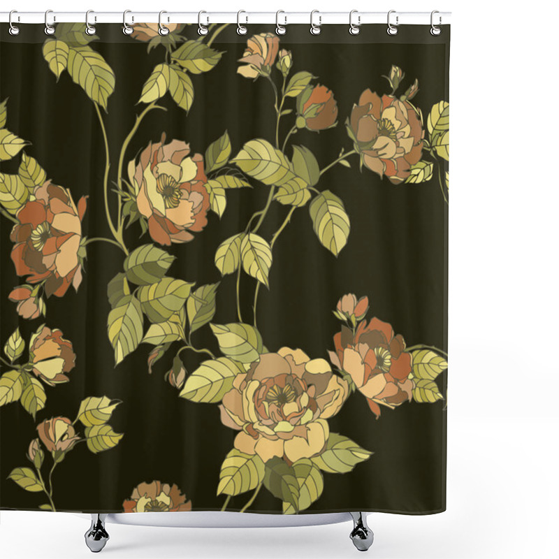 Personality  Spring Garden Flowers Pattern Shower Curtains