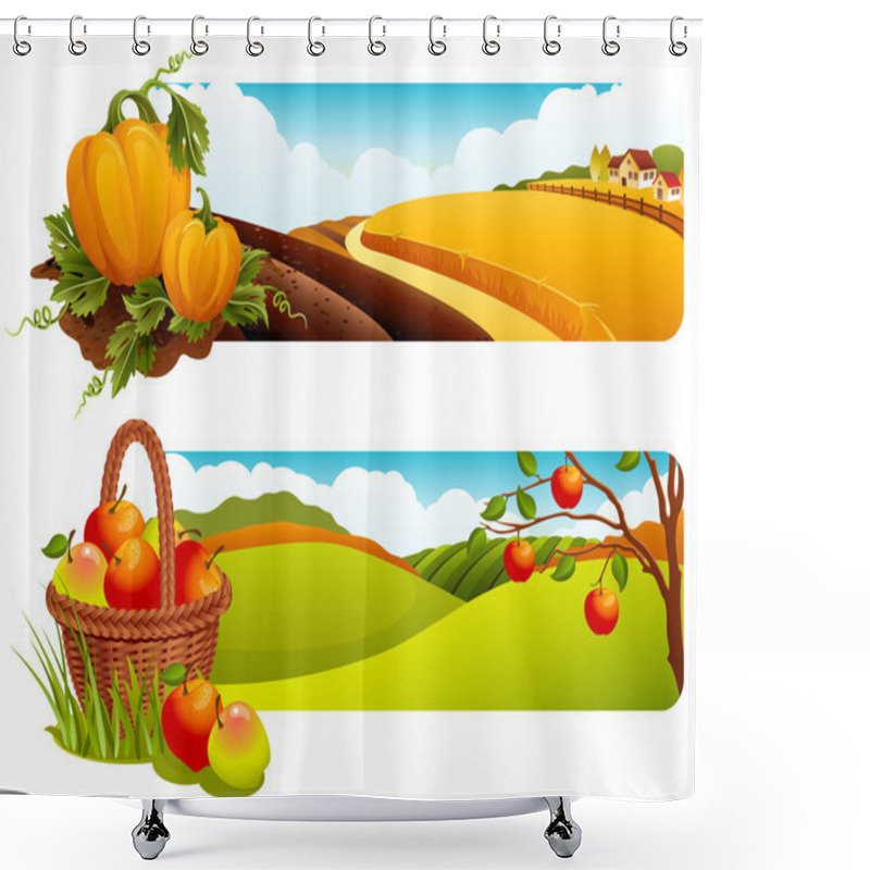 Personality  Harvest Shower Curtains