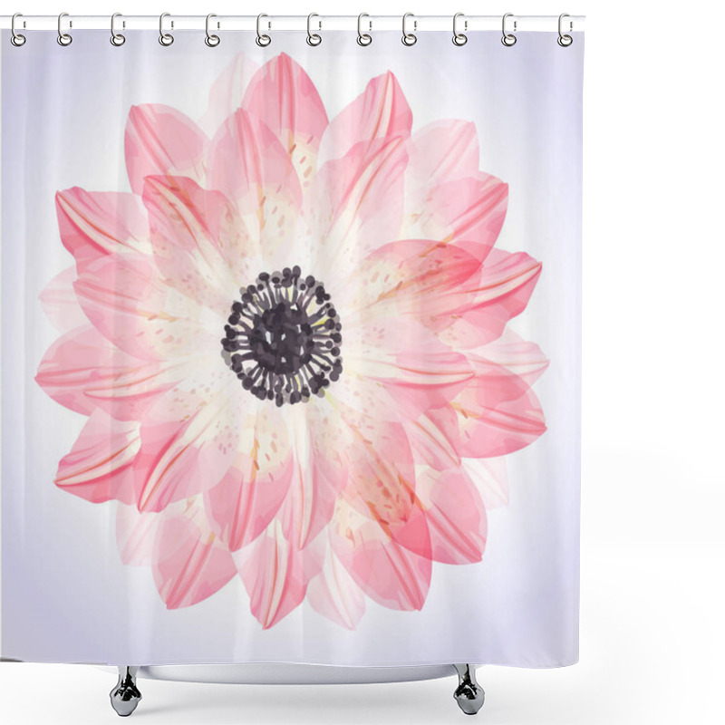 Personality  Seamless Floral Pattern With Pink Flower Petal Shower Curtains