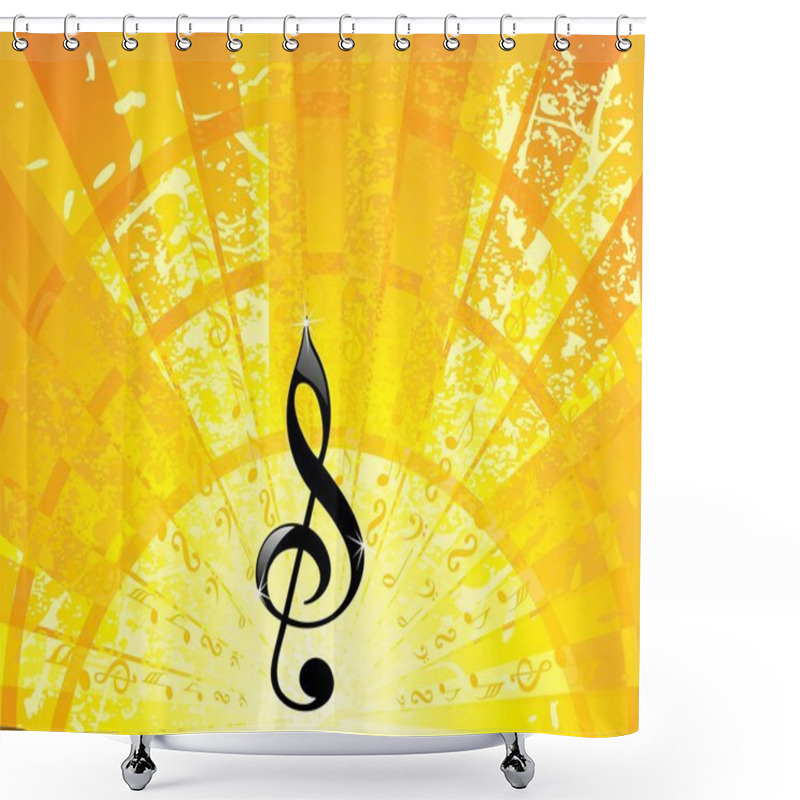 Personality  Texture Background With Music Notes Shower Curtains