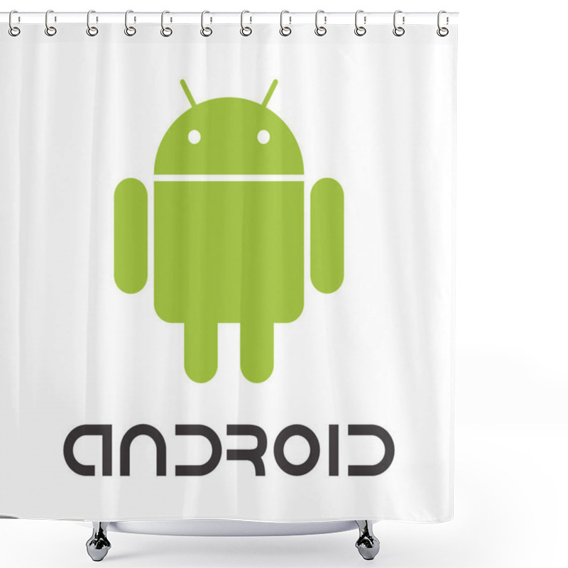 Personality  Phitsanulok, Thailand - October 22, 2016 : Vector Of Android Logo Shower Curtains