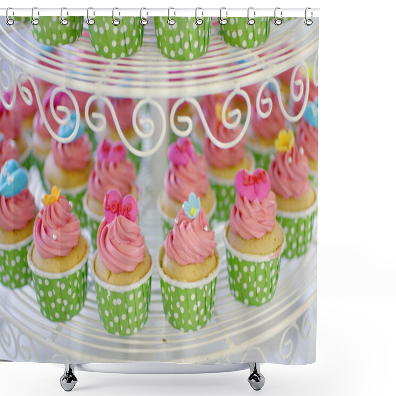 Personality  Cupcakes Tier Shower Curtains