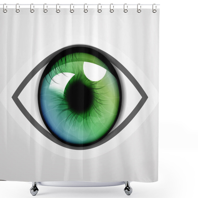 Personality  Vector Eye Shower Curtains