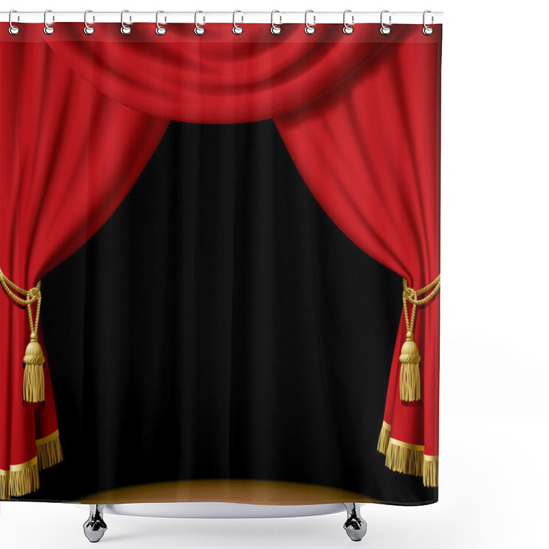 Personality  Red Curtain Shower Curtains