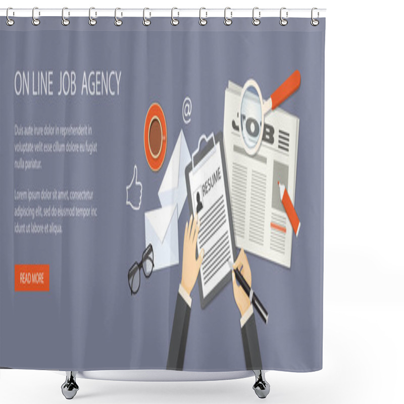 Personality  Online Job Agency Shower Curtains