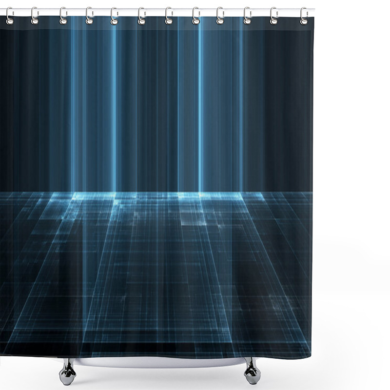 Personality  Abstract Business Science Or Technology Background Shower Curtains