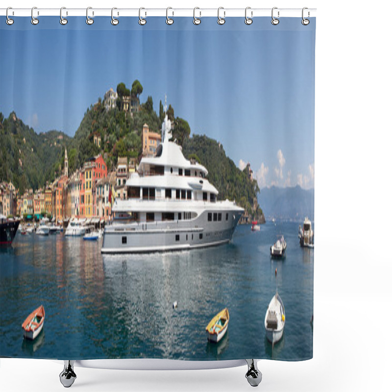 Personality  Portofino Panoramic View. Shower Curtains