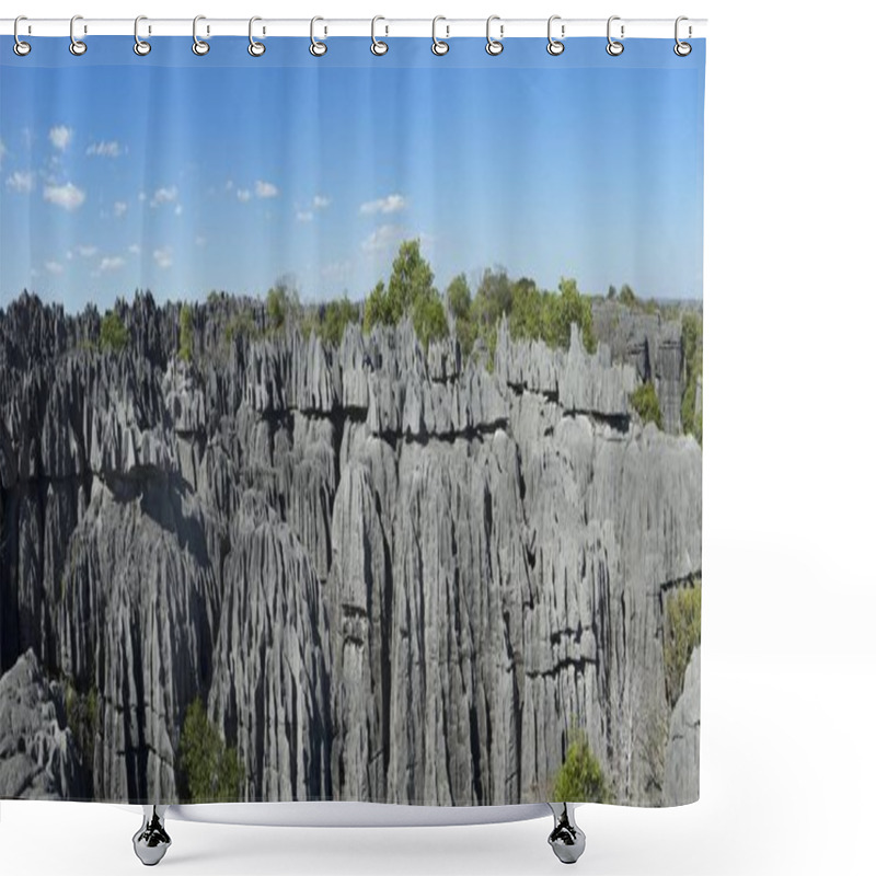 Personality  Rock Formations, Tsingy De Bemaraha National Park, Bekopaka, Majunga Province, Madagascar, Africa Shower Curtains