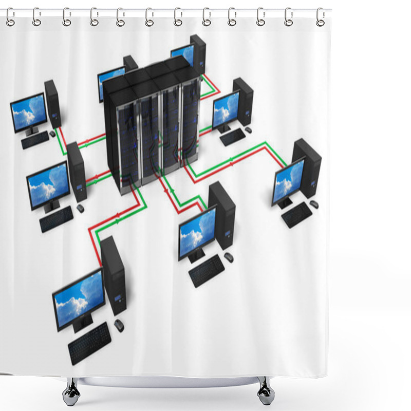 Personality  Network And Internet Communication Concept Shower Curtains