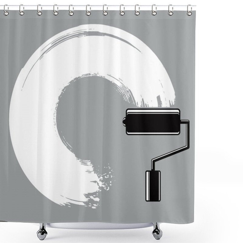 Personality  Brushed Circular Shape Shower Curtains