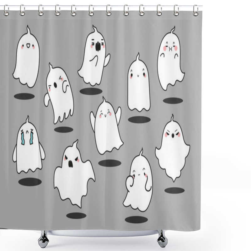 Personality  Ghosts Doodle Set Shower Curtains