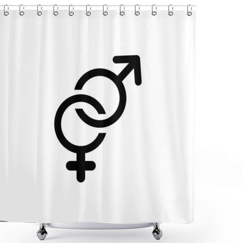 Personality  In Fertility Icon On White Background Shower Curtains