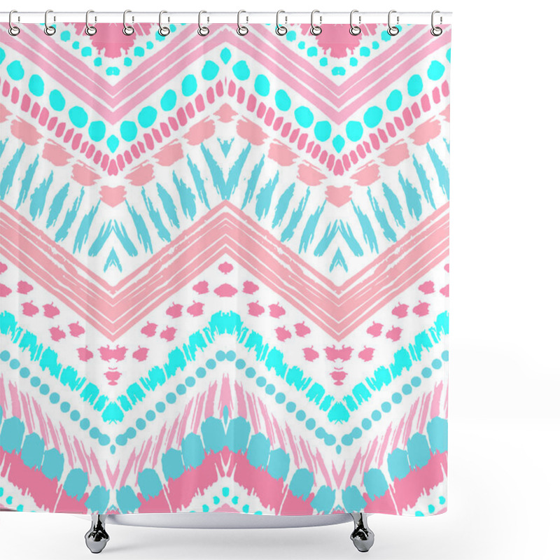 Personality  Hand Drawn Painted Seamless Pattern. Vector Illustration Shower Curtains