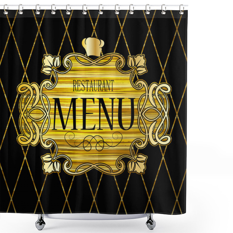 Personality  First Page Of The Restaurant Menu Shower Curtains