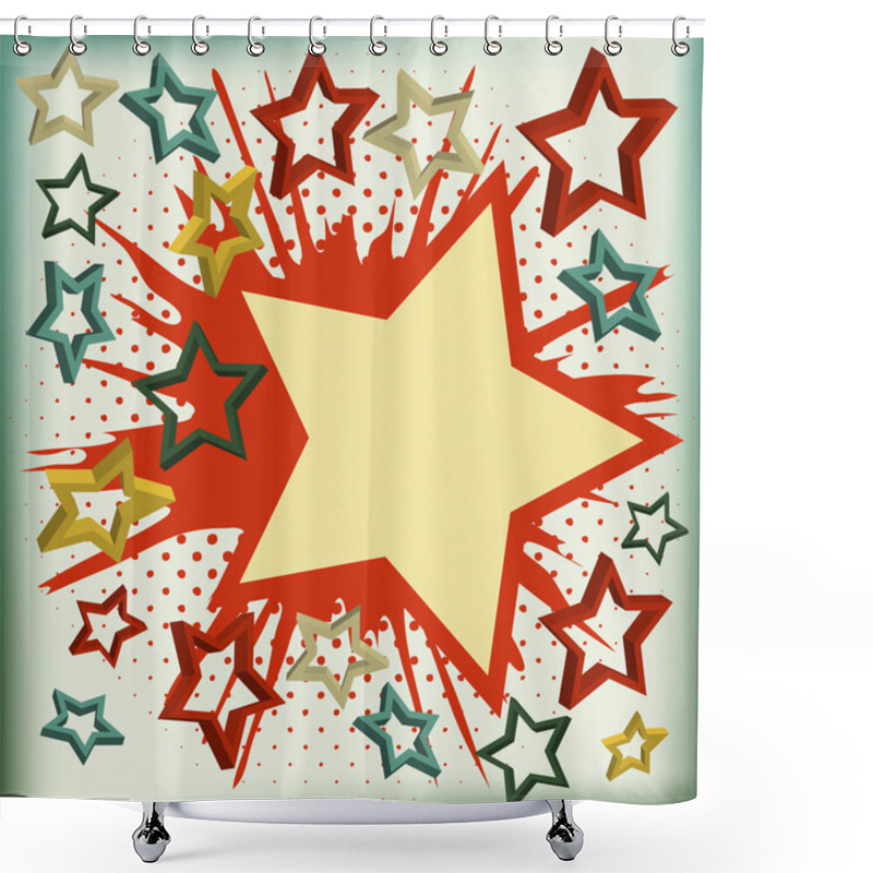 Personality  Vector Background Of Explosion Star. Shower Curtains